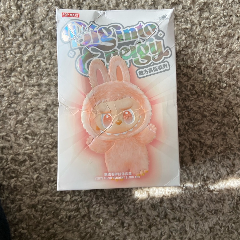 Unopened Pop mart Big Into Energy Labubu ( pink and yellow)